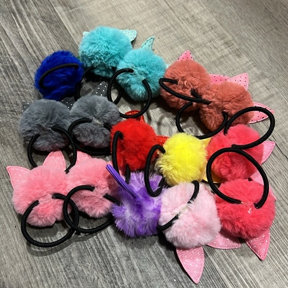 Lot of 15 bunny hair ties - Picture 2 of 2
